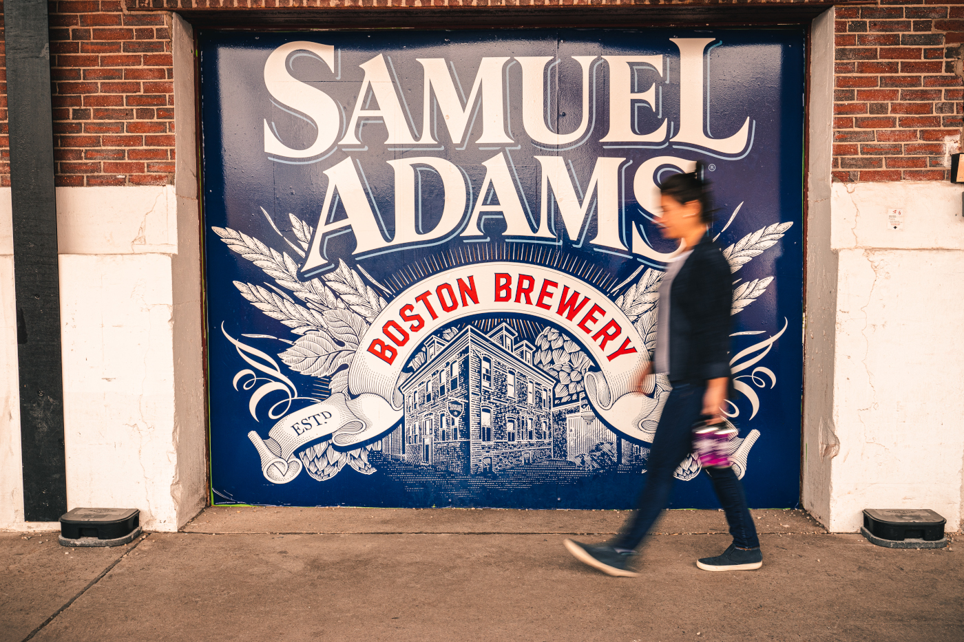 Samuel Adams Boston Brewery - mural outside